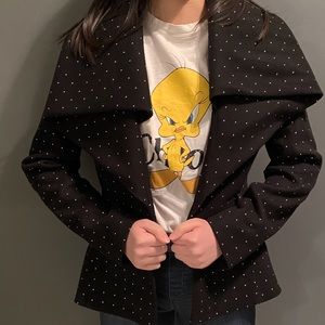 Vintage Bebe Black Wool Blazer
